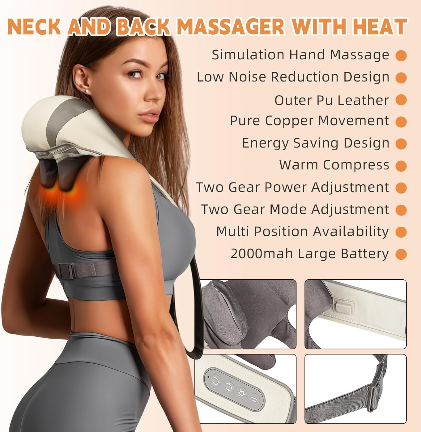 Neck Electric Massager U-Shaped with Vibration for Neck Pain Relief, Cervical, Memory Foam GenzVybs